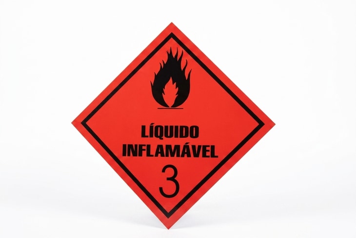 Placa Líquido Inflamável | Braskit
